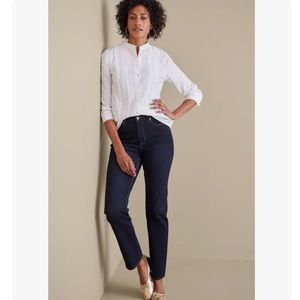 Soft Surroundings Denim High Waist Straight Leg Jeans Size‎ 4